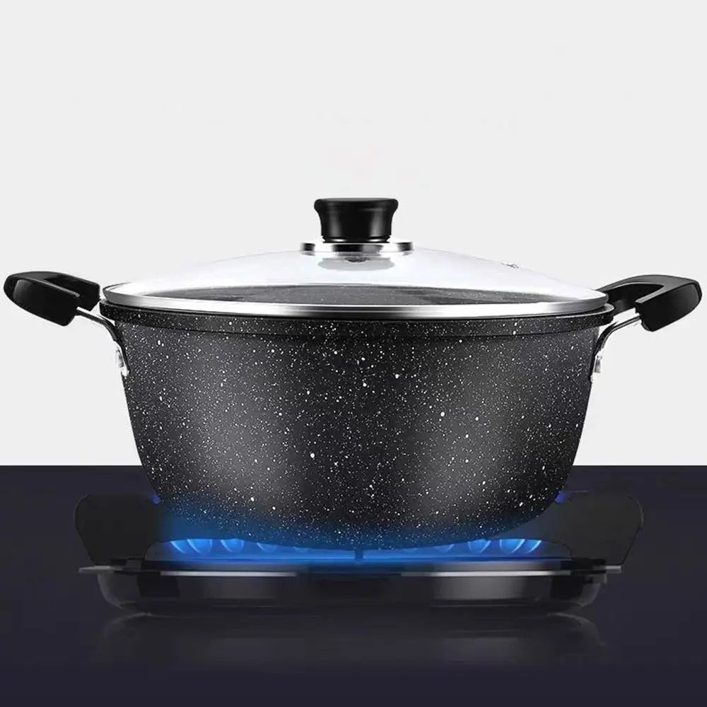 Faitout en Pierre Maifan avec Couvercle – Cuisson Saine Tous Feux sur une plaque chauffante