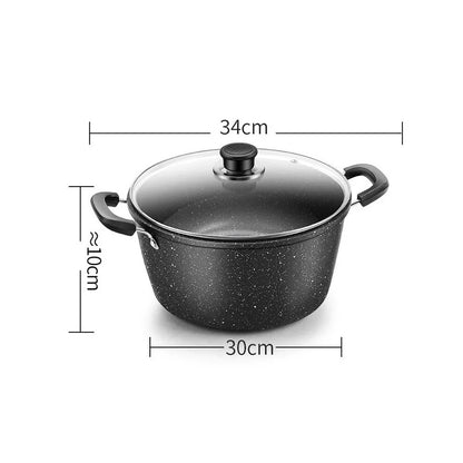 Faitout en Pierre Maifan avec Couvercle de 30cm, idéal pour une cuisson saine tous feux.
