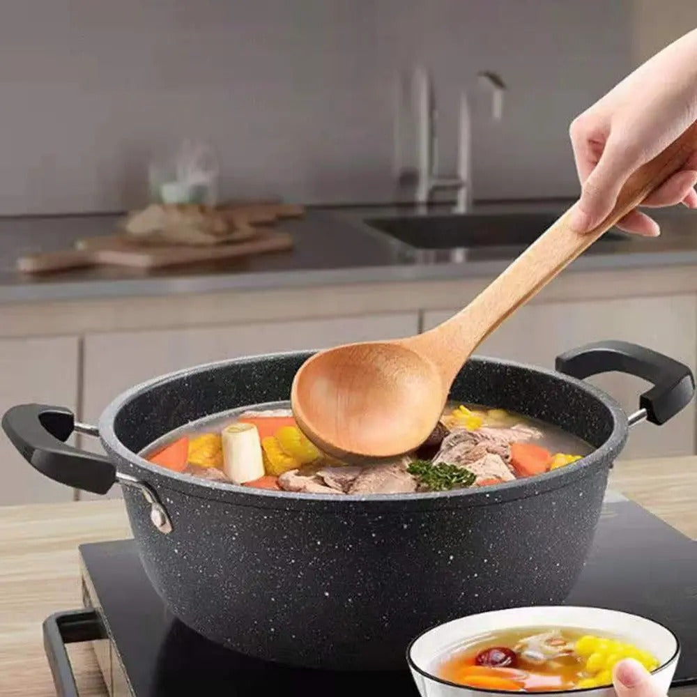 Faitout en Pierre Maifan avec Couvercle – Cuisson Saine Tous Feux, idéal pour mijoter des soupes et des ragoûts.