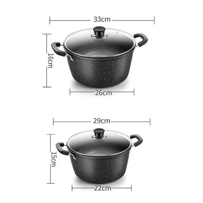 Faitout en Pierre Maifan avec Couvercle de 33cm pour une cuisson saine tous feux