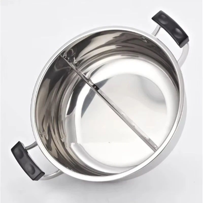 Faitout Inox 20-32 cm – Tous Feux Dont Induction avec double poignée noire ergonomique