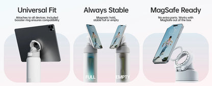 Thermos FEIJIAN 710/950ml –  Inox avec support téléphone. Thermos inox avec support magnétique MagSafe pour smartphone