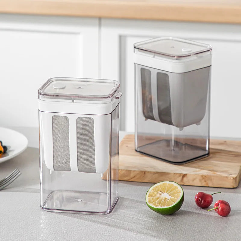 Filtre à Yaourt Maison Crépine pour Yaourtière Inox en plastique transparent avec couvercle et compartiment for durable filtration