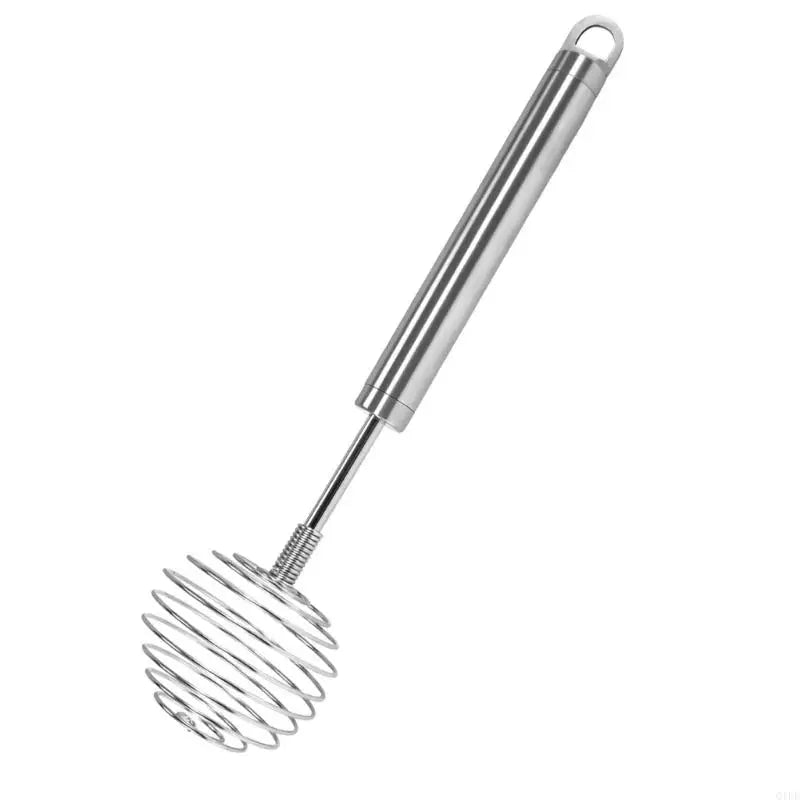 Fouet à Ressort Inox 430 – Fouetter Œufs & Crème Facilement avec manche en acier inoxydable