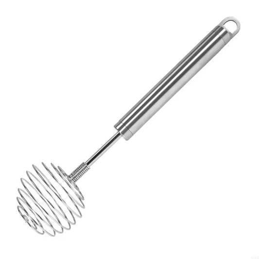 Fouet à Ressort Inox 430 – Fouetter Œufs & Crème Facilement avec manche en acier inoxydable durable