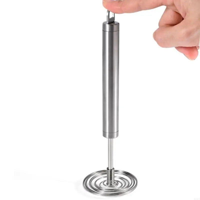 Fouet à Ressort Inox 430 – Fouetter Œufs & Crème Facilement avec poignée en acier inoxydable