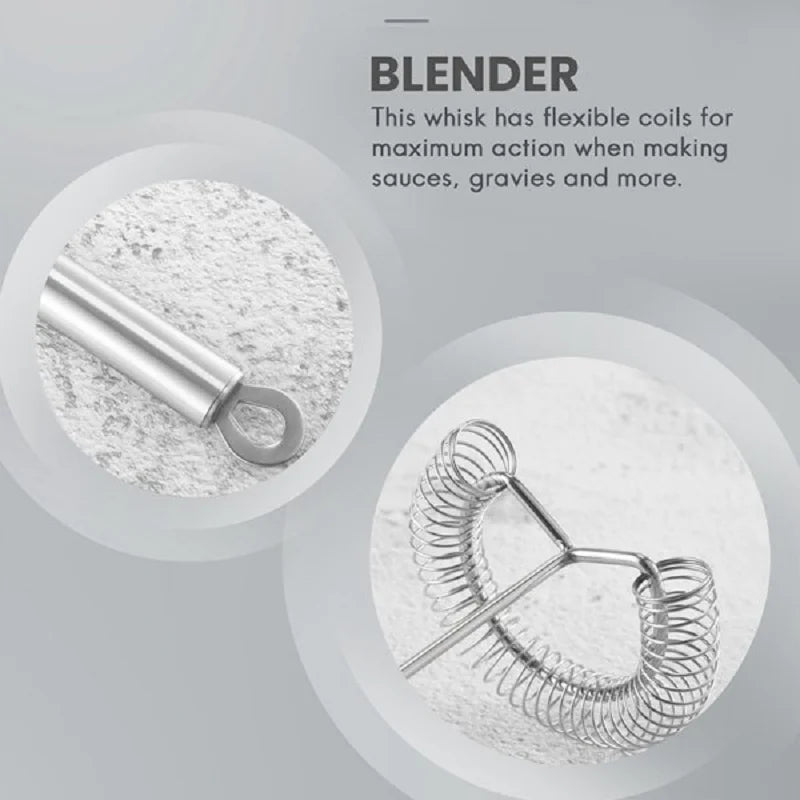 Fouet à Spirale en Inox pour Sauce, Béchamel et Roux – Fouet Professionnel Anti-Grumeaux monté pour un mélange facile.