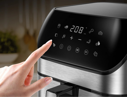 Panneau de contrôle tactile de la Friteuse à Air OYAJIA 6L – Cuisson Rapide & Saine avec des options de cuisson