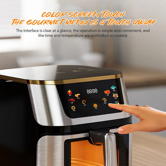 Friteuse sans huile 8L avec écran couleur tactile pour une cuisine saine et croustillante