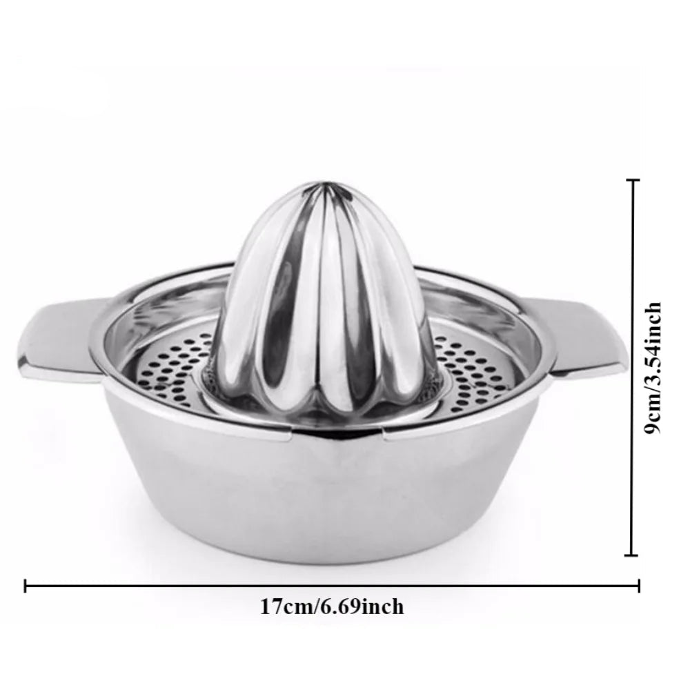 Presse-Agrumes Manuel & Mixeur à Fruits en acier inoxydable avec un design élégant et compact pour une utilisation facile