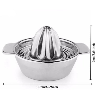 Presse-Agrumes Manuel & Mixeur à Fruits en acier inoxydable avec un design élégant et compact pour une utilisation facile