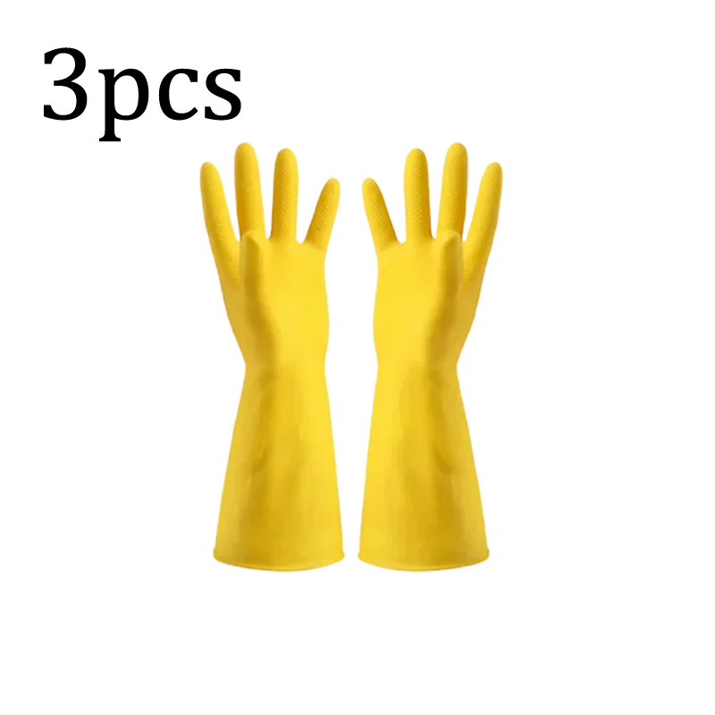 Gants de Cuisine en Caoutchouc jaunes pour le ménage facile et la protection des mains