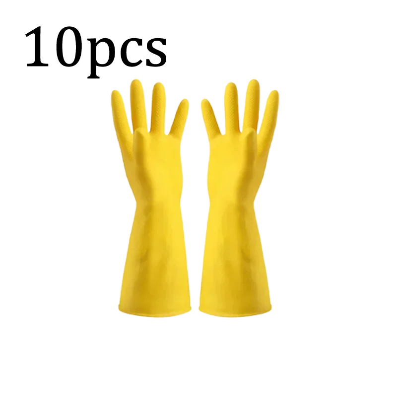 Gants de Cuisine en Caoutchouc – Ménage Facile en jaune pour la protection des mains lors du nettoyage
