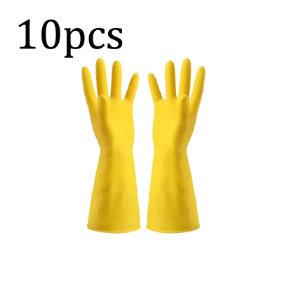 Gants de Cuisine en Caoutchouc – Ménage Facile en jaune pour la protection des mains lors du nettoyage