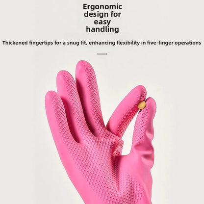 Gants de Vaisselle Longs – Manchette 38 cm en silicone rose pour une manipulation facile et flexible