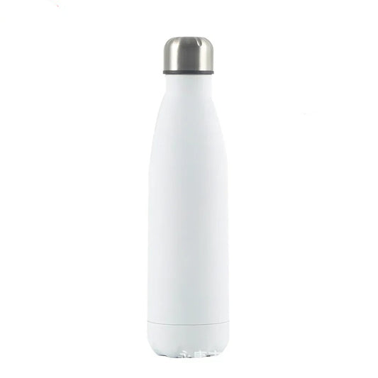 Gourde Isotherme Inox 304 blanche de 500ML, idéale pour garder vos boissons chaudes ou froides