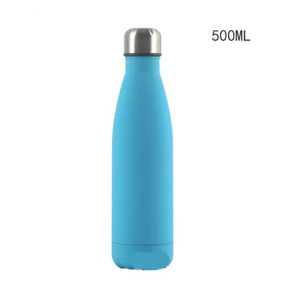 Gourde Isotherme Inox 304 bleue de 500ML, idéale pour garder vos boissons à la bonne température