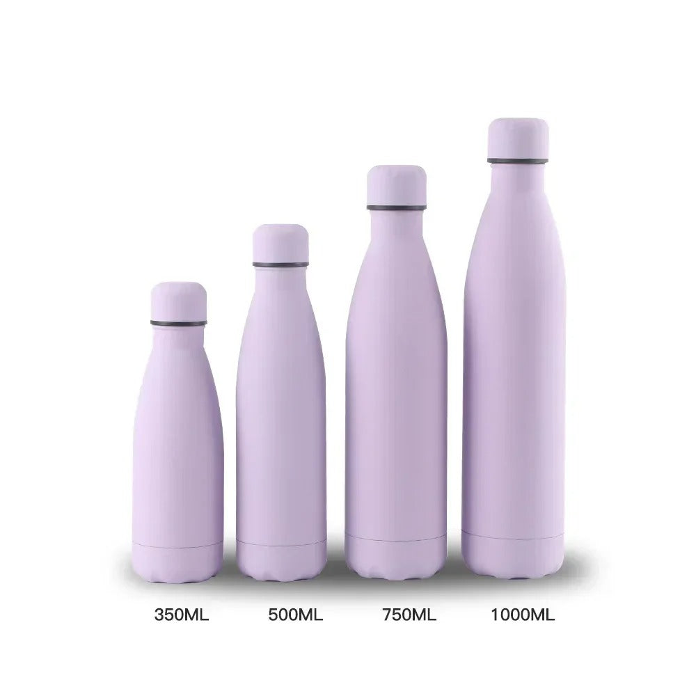 Gourde Isotherme Inox 304 en différentes capacités de 350ML à 1000ML en violet