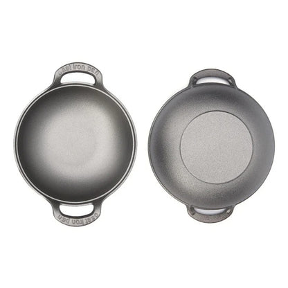 Grand Faitout en Fonte 34 cm Sans Revêtement – Tous Feux avec poignées pour une cuisson polyvalente