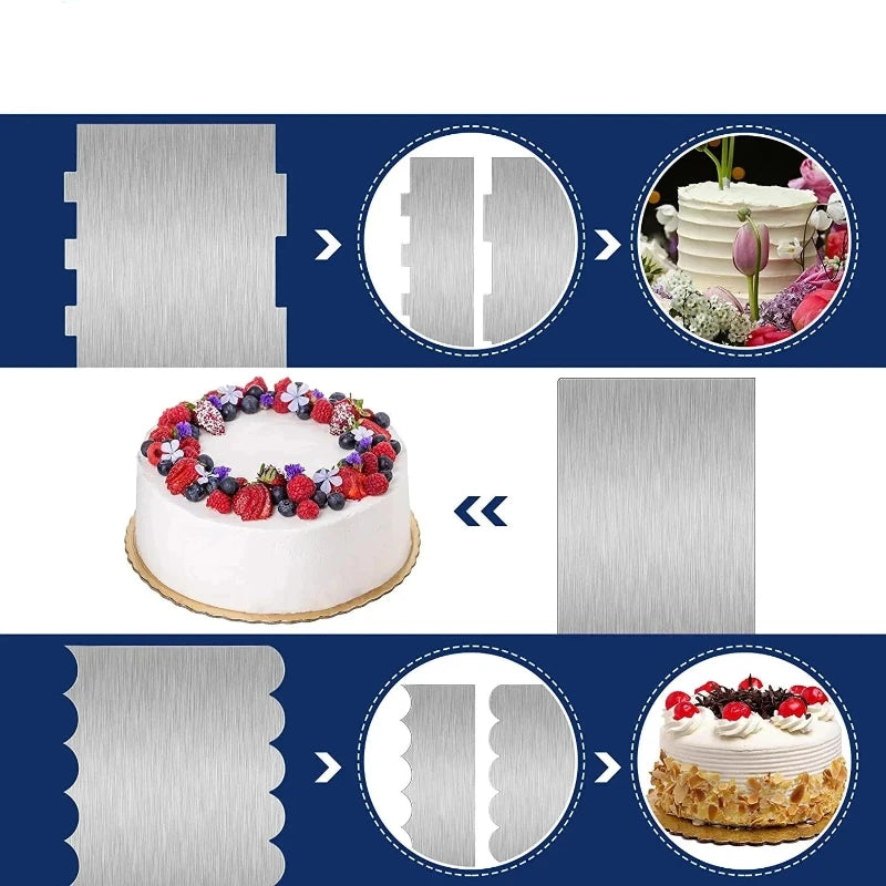 Grattoir à Gâteau en Inox pour Décoration avec finition lisse et design élaboré pour embellir vos gâteaux