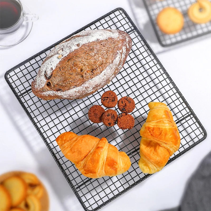 Grille Refroidissement Inox pour Cuisson et Pâtisserie, idéal pour pain et pâtisseries fraîches