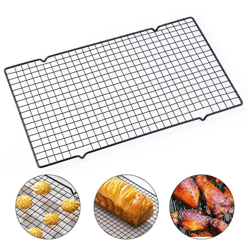 Grille Refroidissement Inox – Cuisson et Pâtisserie pour refroidir et cuire vos gâteaux et viandes.