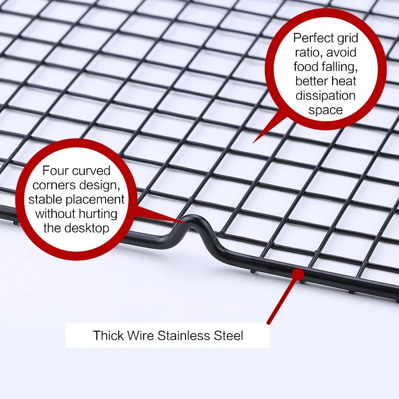 Grille Refroidissement Inox – Cuisson et Pâtisserie avec coins arrondis pour une stabilité optimale