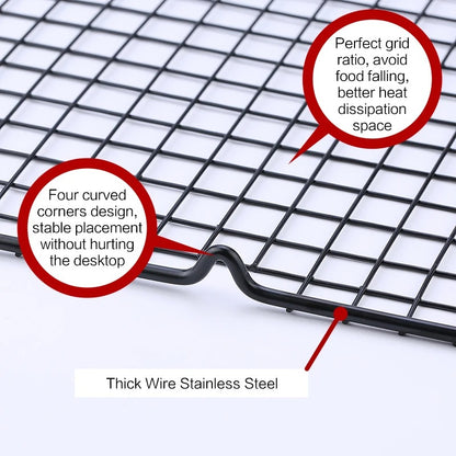 Grille Refroidissement Inox – Cuisson et Pâtisserie avec coins arrondis pour une stabilité optimale