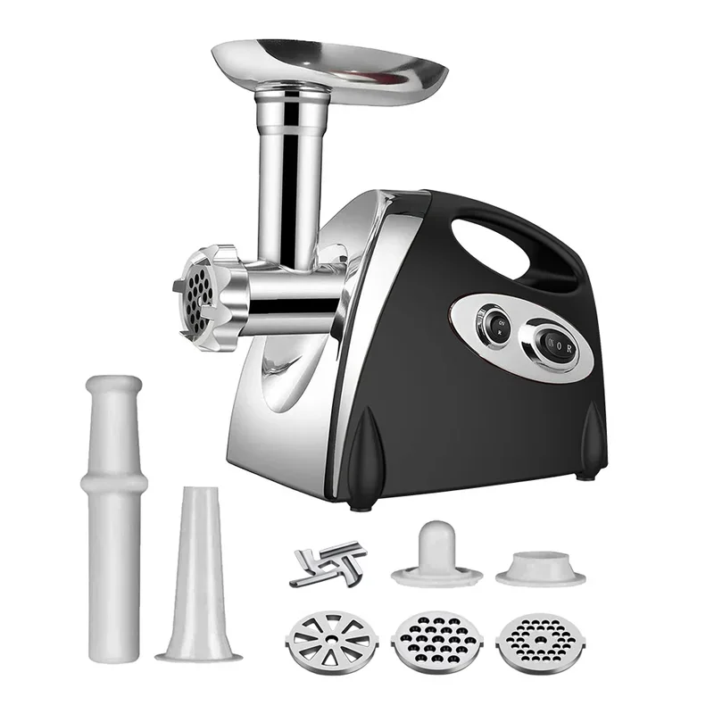Hachoir à Viande Électrique 2800W en Inox avec accessoires pour hacher rapidement la viande