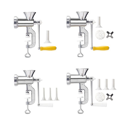 Hachoir à Viande Manuel Multifonction – Compact & Pratique avec accessoires et poignée en bois