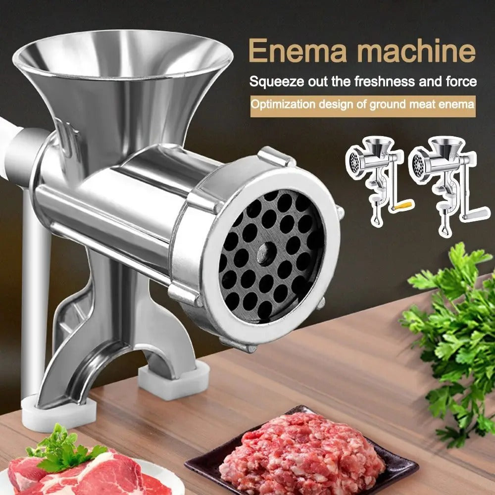 Hachoir à Viande Manuel Multifonction avec Presse Saucisse en acier inoxydable avec viande hachée