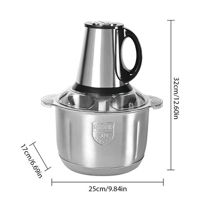 Hachoir Électrique 5L 500W Viande & Légumes en acier inoxydable avec poignée ergonomique