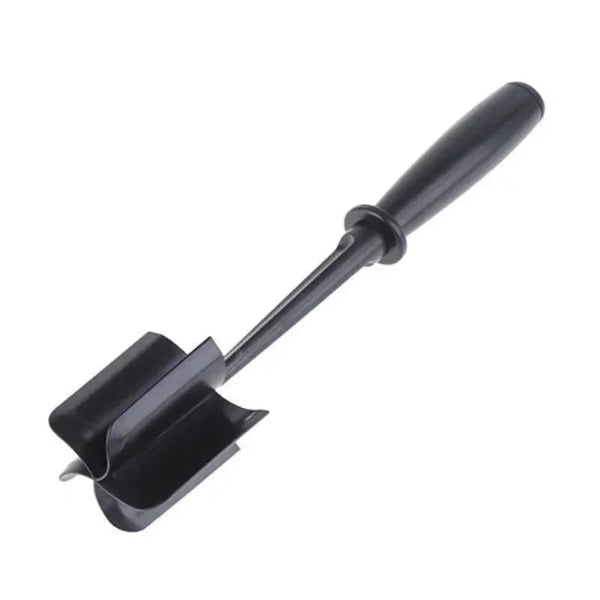 Hachoir Manuel 4-en-1 – Écrase, Mélange, Hache, Prépare ustensile avec poignée noire ergonomique