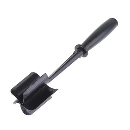 Hachoir Manuel 4-en-1 – Écrase, Mélange, Hache, Prépare ustensile avec poignée noire ergonomique