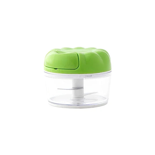 Hachoir Manuel à Ficelle – Lames Inox Ultra Tranchantes avec bol transparent et couvercle vert