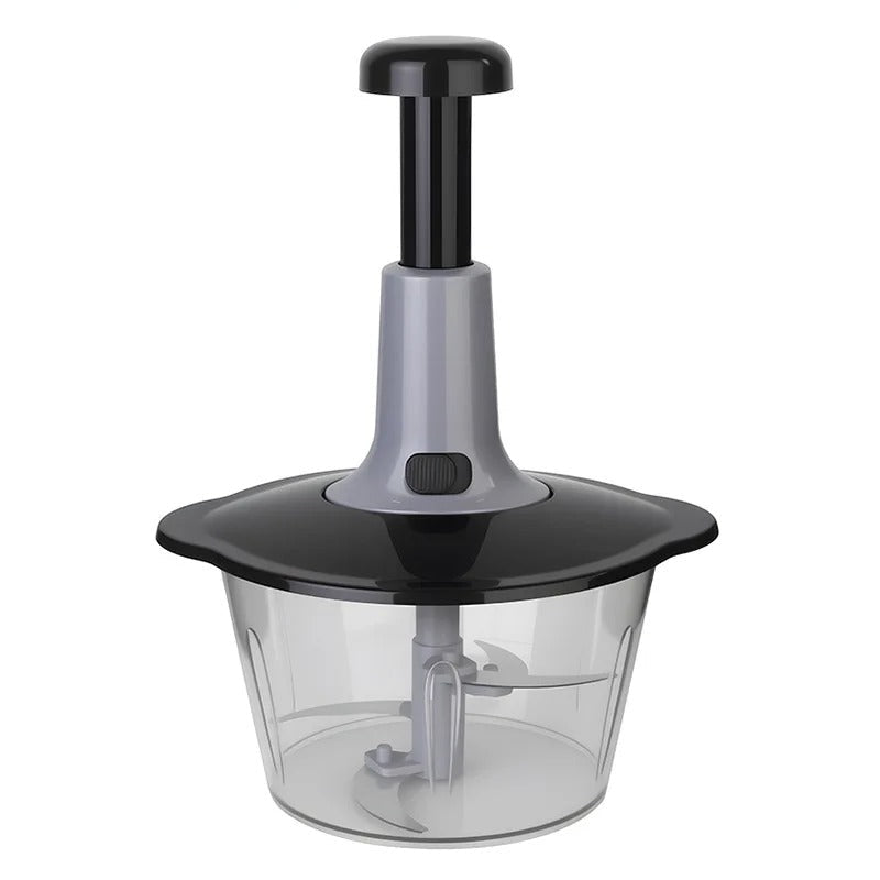 Hachoir Manuel Grande Capacité 2L en plastique transparent avec poignée ergonomique pour hacher facilement les aliments