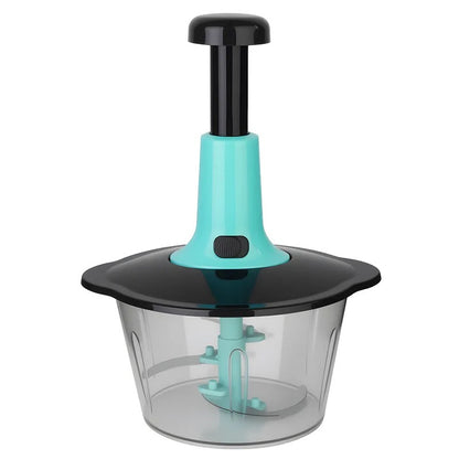 Hachoir Manuel Grande Capacité 2L en plastique transparent avec une poignée ergonomique pour couper facilement les aliments