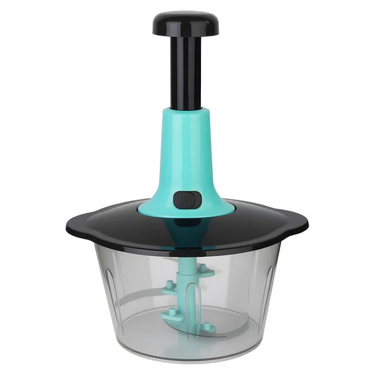 Hachoir Manuel Grande Capacité 2L en plastique transparent avec une poignée ergonomique pour couper facilement les aliments