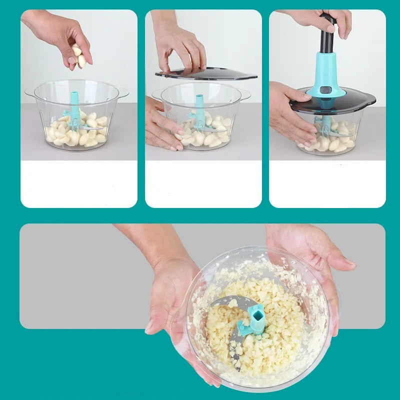 Hachoir Manuel Grande Capacité 2L pour émincer des légumes avec facilité et rapidité