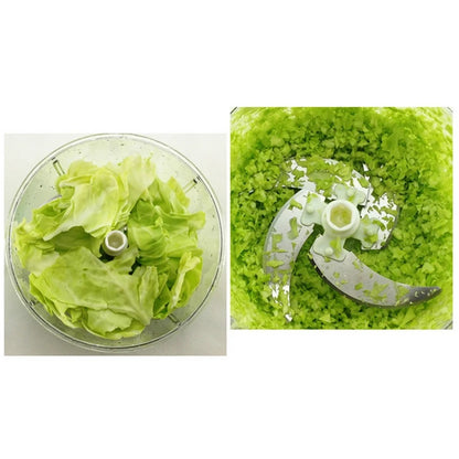 Hachoir Manuel Multifonction avec Lames Interchangeables pour Oignons, Légumes et Herbes 