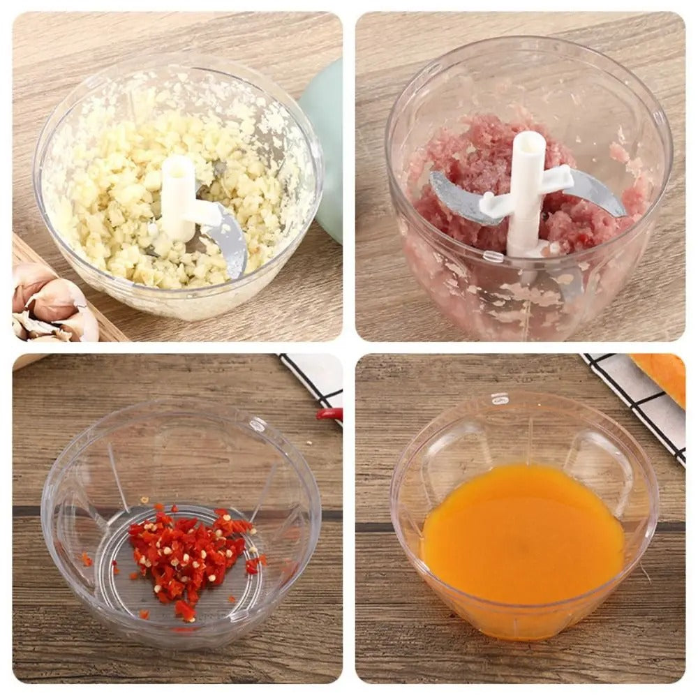 Hachoir Manuel pour Purée Bébé et Préparation Rapide des Repas Maison avec ingrédients variés