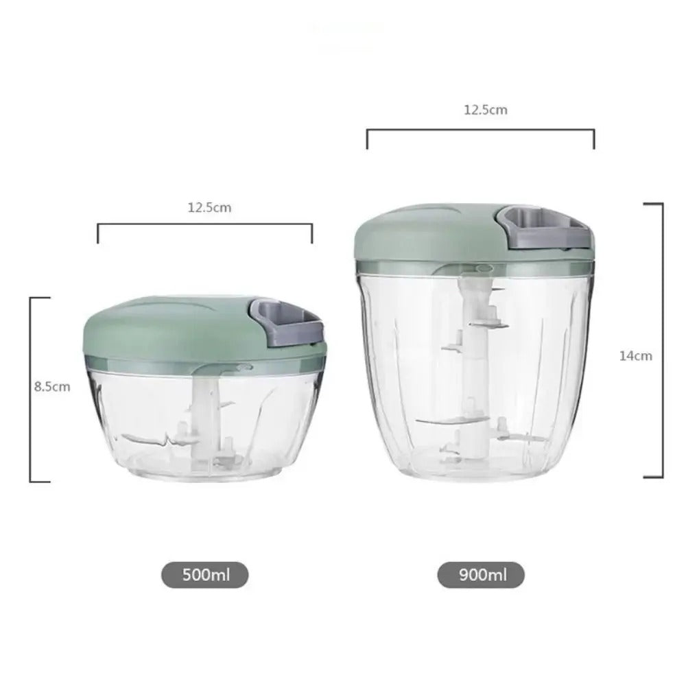 Hachoir Manuel pour Purée Bébé et Préparation Rapide des Repas Maison avec deux tailles de conteneurs en plastique transparent
