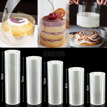 Film Transparent Pâtisserie – Cake Collar Réutilisable pour cercler gâteaux, plusieurs hauteurs, plastique transparent