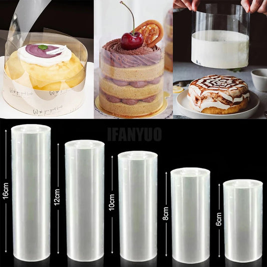 Film Transparent Pâtisserie – Cake Collar Réutilisable pour cercler gâteaux, plusieurs hauteurs, plastique transparent