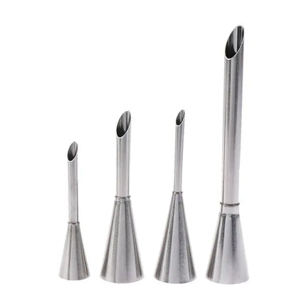 Douille à pâtisserie inox pour décoration cupcakes et gâteaux, ensemble de quatre tailles différentes