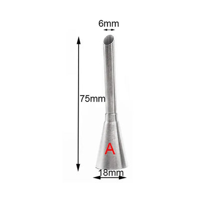 Douille à pâtisserie inox de 75mm pour décoration cupcakes et gâteaux avec un embout de 6mm