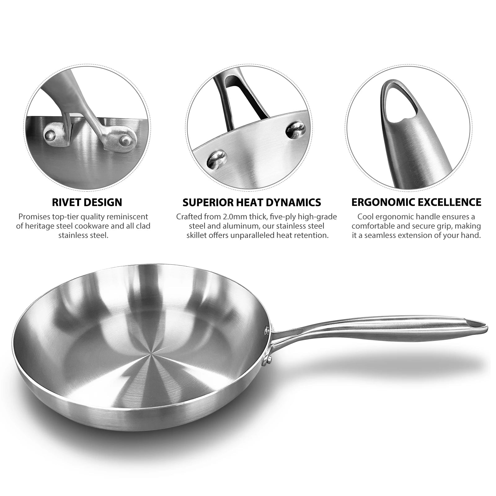 Wok Inox Antiadhésif 22-28 cm – Tous Feux et Polyvalent avec design ergonomique pour une utilisation facile