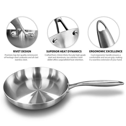 Wok Inox Antiadhésif 22-28 cm – Tous Feux et Polyvalent avec design ergonomique pour une utilisation facile