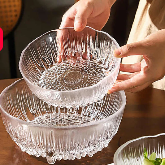 Bol en Verre Transparent Résistant – 1 Pièce – jacffur 16/20 cm avec design élégant et pratique pour tout usage culinaire