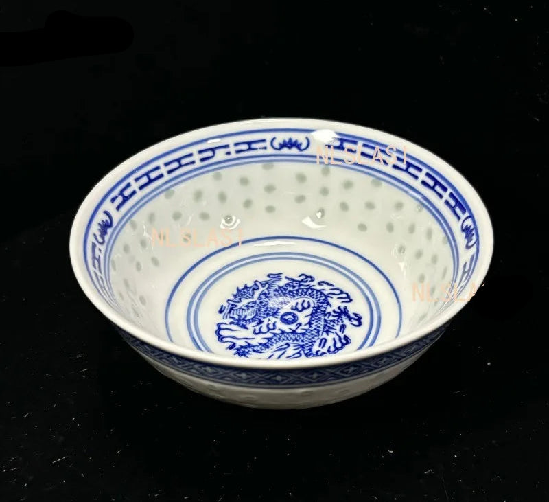 Bol Céramique Dragon Bleu & Blanc – JINGDE CERAMICS Éco avec motif de dragon détaillé à l'intérieur